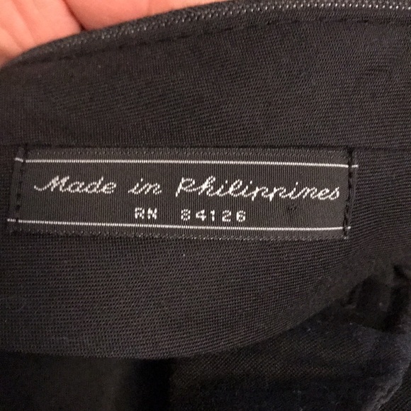 Mens Wool Dress Pants, Pleated, Charcoal Pinstripe, Size 30 x 27 - Picture 6 of 6